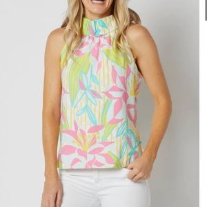 COPY - NWT Sail to sable cowl neck palms blouse